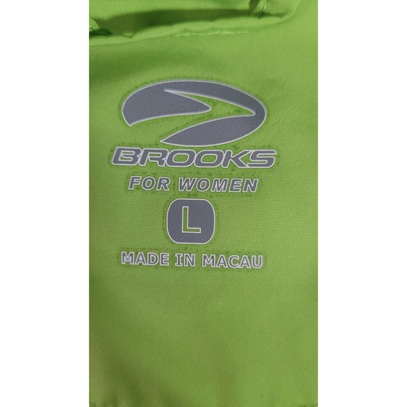 Brooks For Women Lightweight Running Jacket Vented Green Size L Rain Wind - Picture 3 of 13
